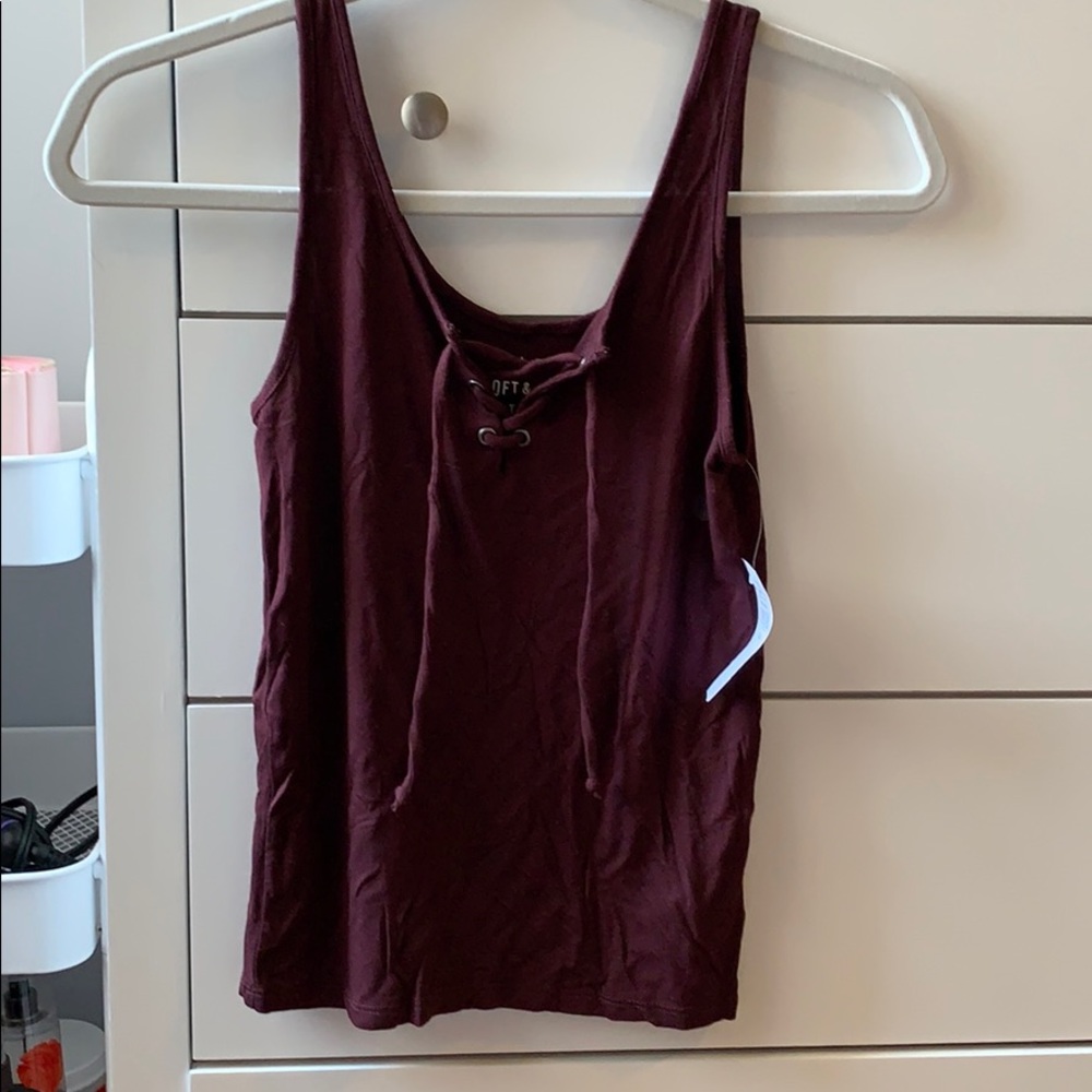 american eagle lace up tank